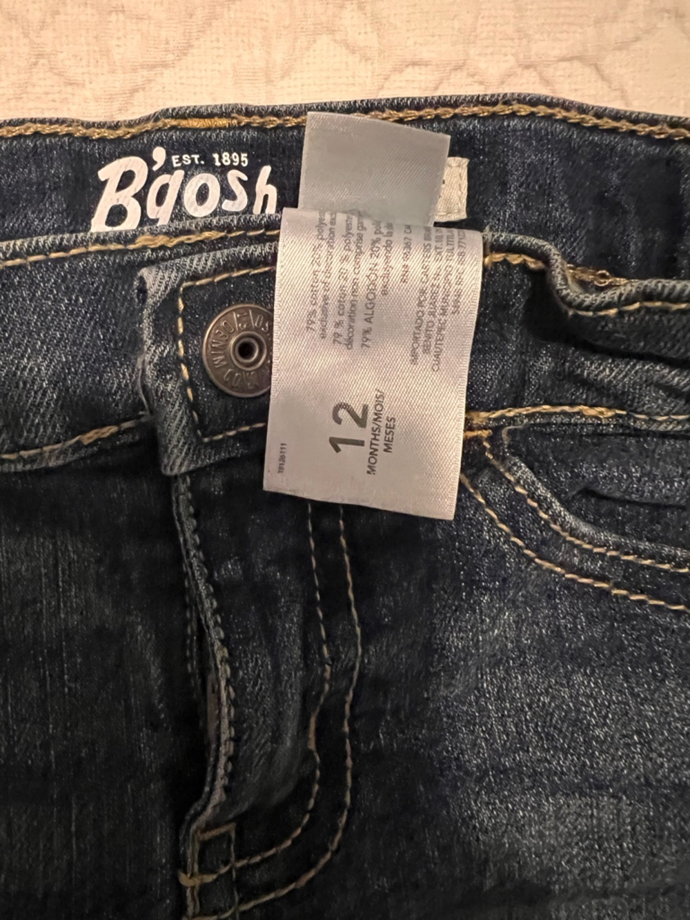 OshKosh B'gosh Dark Blue Denim Jeans - Picture 3 of 3
